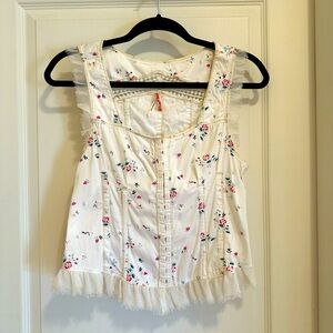 Free People Western Floral Corset. Size 8.